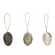 Easter Egg w. feathers set of 3