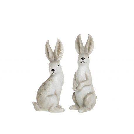 Rabbits w. glitter set of 2