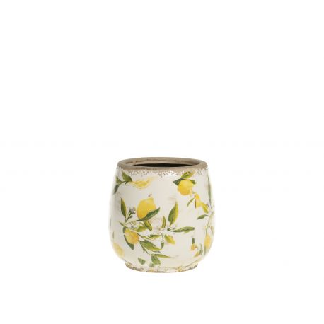 Limone Planter w. lemon motif