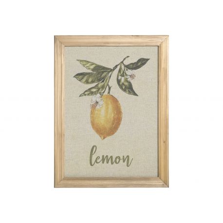 Picture w. lemon motif & nature frame