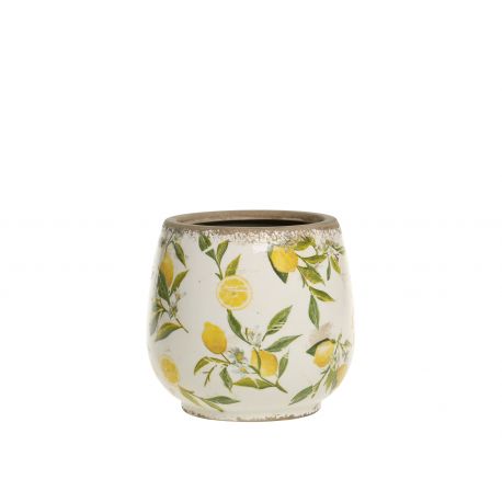 Limone Planter w. lemon motif