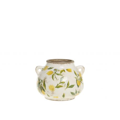 Limone Planter w. lemon motif