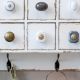 Marble Knob w. brass decor