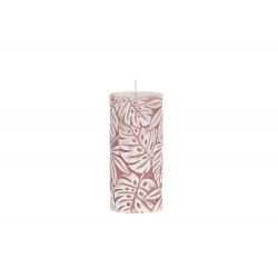 Macon Pillar Candle w. leaf pattern 64 h