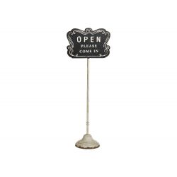 Sign "open/closed" on foot