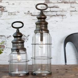Lampion z Żarówką Industrialny Chic Antique A