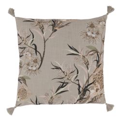 Aix Pillowcase w. tassels & flower pattern