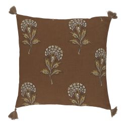 Aix Pillowcase w. tassels & flower pattern