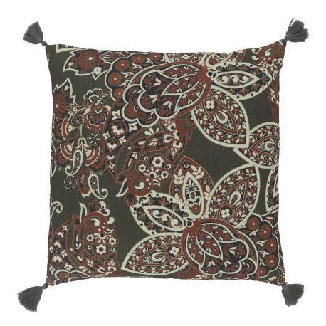 Aix Pillowcase w. tassels & paisley pattern