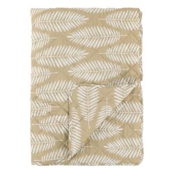 Aix Quilt w. tropical leaf pattern