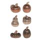 Pumpkin w. glitter set of 6