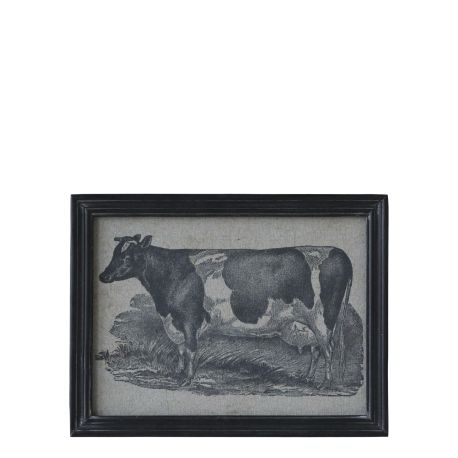 Picture w. animal motif & black frame