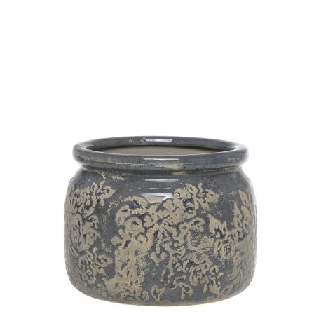 Antibes Planter w. flower pattern