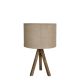 Table Lamp w. wooden base & linen lamp shade