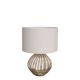 Table Lamp w. pattern & linen lampshade