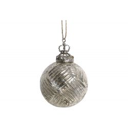 Ball for hanging w. décor top & rhinestones