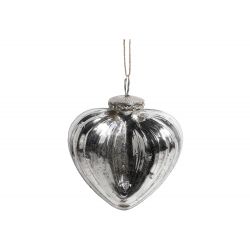 Heart for hanging w. décor top & rhinestones