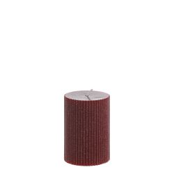 Pillar Candle w. grooves & glitter