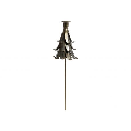 Candleholder Christmas tree w. spear for taper candle