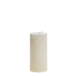 Pillar Candle w. grooves & glitter