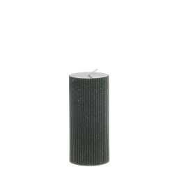 Pillar Candle w. grooves & glitter