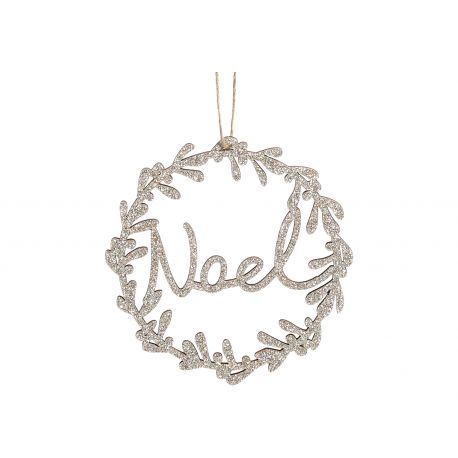 Pendant Noel w. glitter set of 12