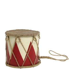 Vintage Drum w. leather handmade