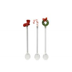 Christmas Spoon w. décor set of 3