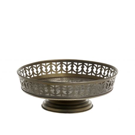 Tray on foot w. pattern