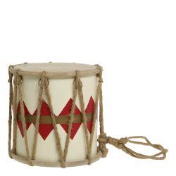 Vintage Drum w. leather handmade