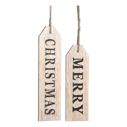 Signs Merry Christmas set of 2