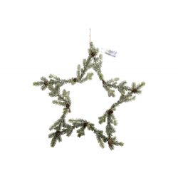 Fleur Wreath star w. fir & LED incl. timer