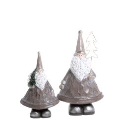 Santa w. LED tree set of 2