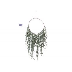 Fleur Wreath for hanging w. fir & LED incl. timer