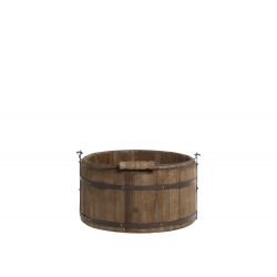 Bucket in wood w. handle