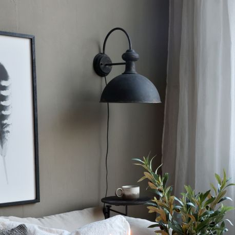 Kinkiet Loftowy Chic Antique Czarny