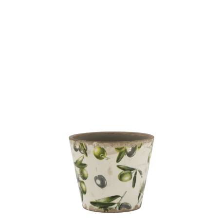 Olive Planter w. olive pattern