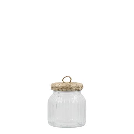 Storage Jar w. wicker lid