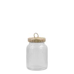 Storage Jar w. wicker lid