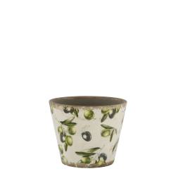 Olive Planter w. olive pattern