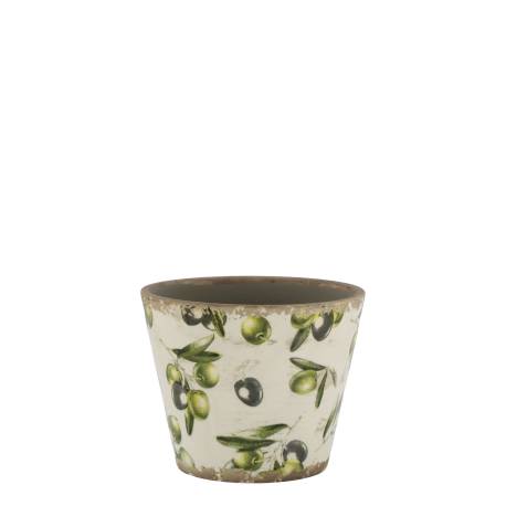 Olive Planter w. olive pattern