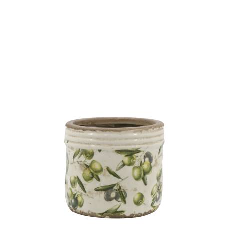 Olive Planter w. olive pattern