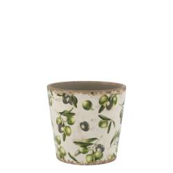 Olive Planter w. olive pattern