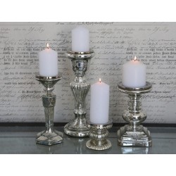 Candlestick for block candles silver H23