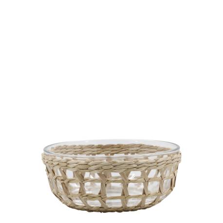 Bowl w. wicker basket