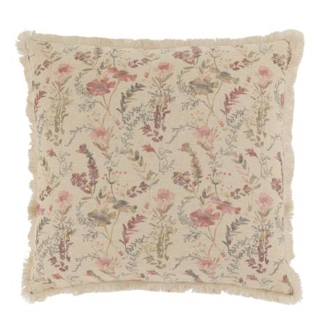 Aix Pillowcase w. fringes & wild flowers