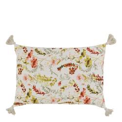 Aix Pillowcase w. tassels & wild flowers