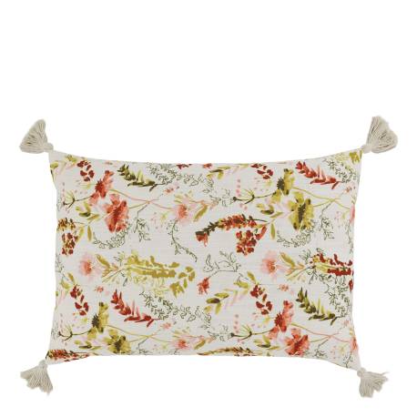Aix Pillowcase w. tassels & wild flowers