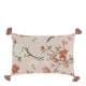 Aix Pillowcase w. tassels & flower pattern