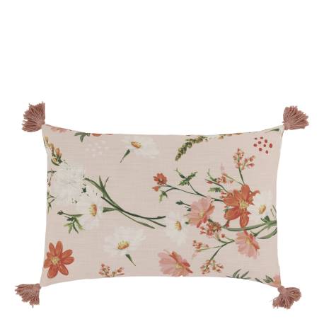 Aix Pillowcase w. tassels & flower pattern